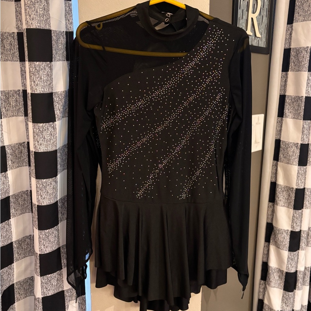 Black Rhinestone Dance Costume
